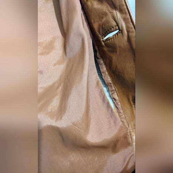 Fantastic International Men's Genuine Leather Jacket Warm Brown Size 52B - Picture 9 of 16